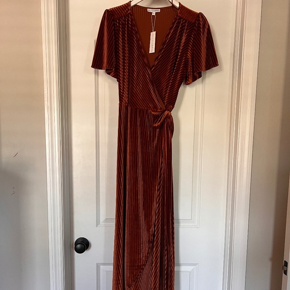 Baltic Born Velvet wrap maxi dress— similar to Baltic Born “Meghan” - Picture 1 of 3